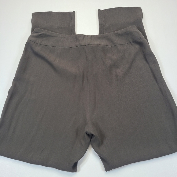 Eileen Fisher Pants Silk High Rise Ankle Side Zip Lightweight Gray, Size Small - Picture 6 of 15